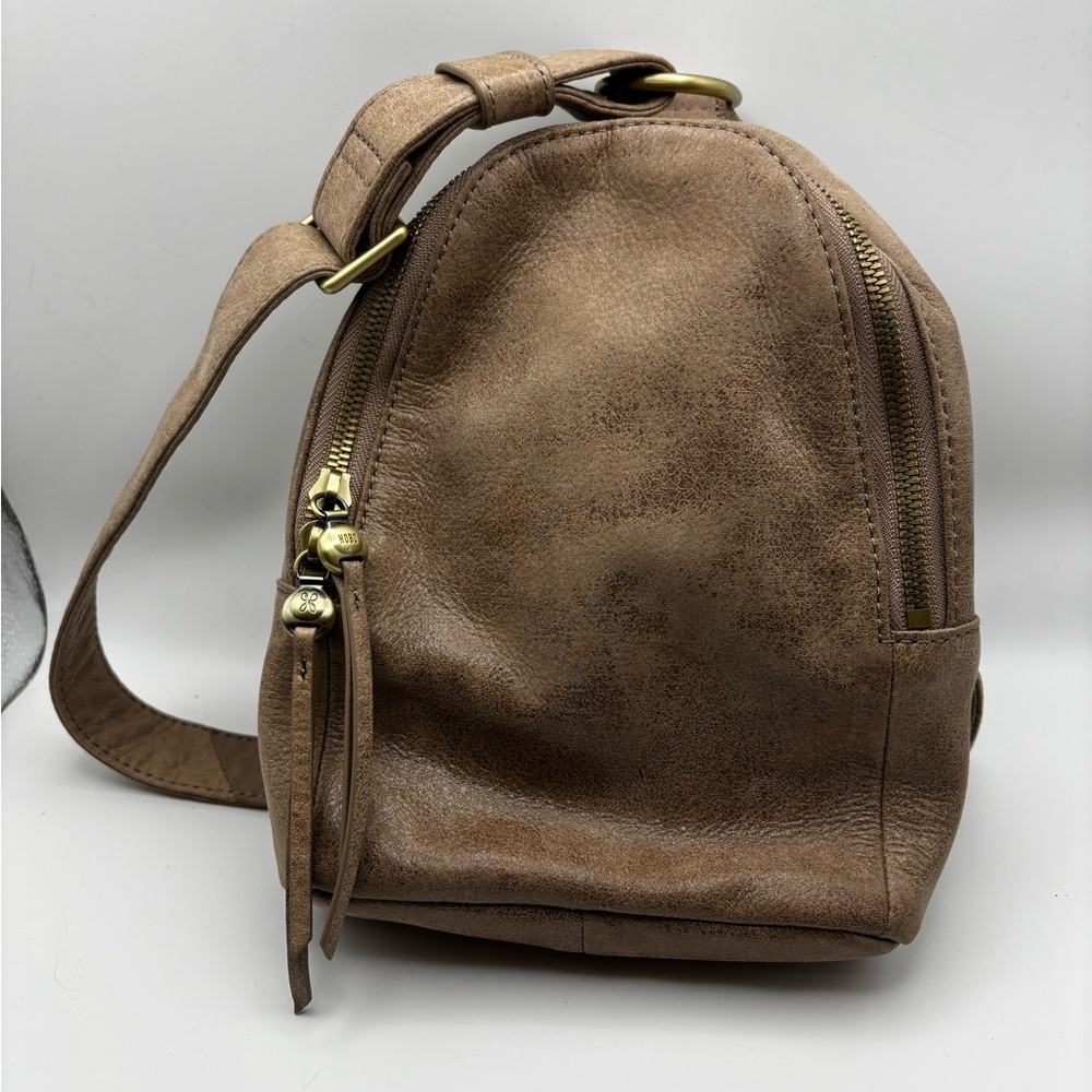 HOBO Tan Leather Sling Backpack